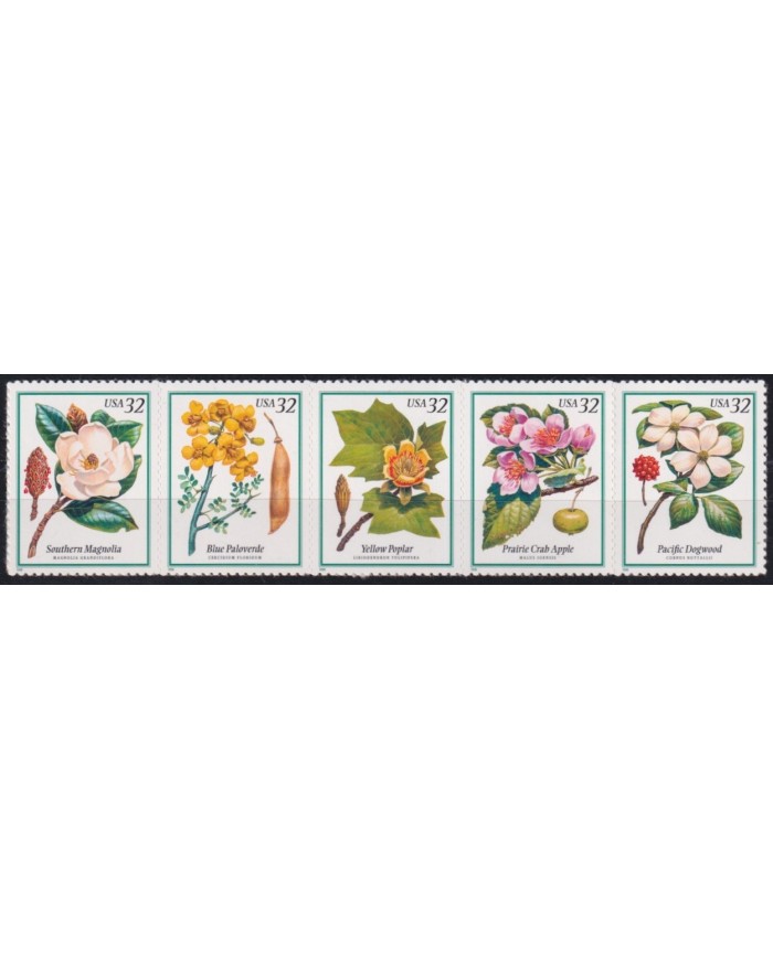 F-EX61358 USA US MNH 1998 FLOWER FLORES MAGNALIA PALOVERDE POPLAR APPLE.