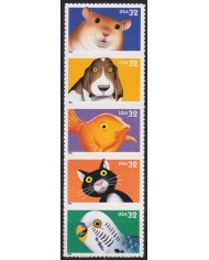 F-EX61366 USA US MNH 1998 FAUNA RAT DOG FISH CATS PARROT BIRD.