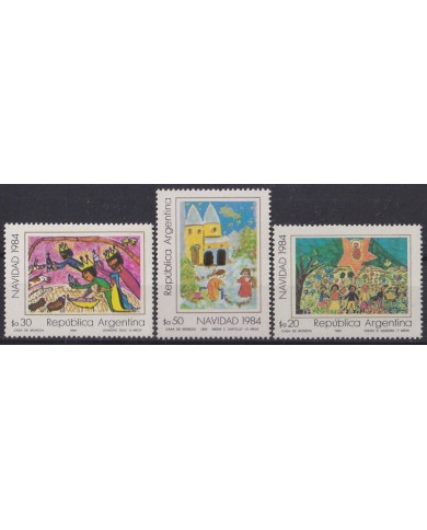 F-EX61429 ARGENTINA MNH 1984 CHRISTMAS NAVIDAD CHILDREN DRAWING.