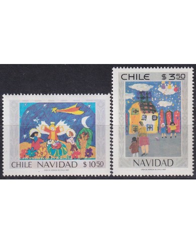 F-EX61449 CHILE MNH 1980 CHRISTMAS NAVIDAD CHILDREN DRAWING.