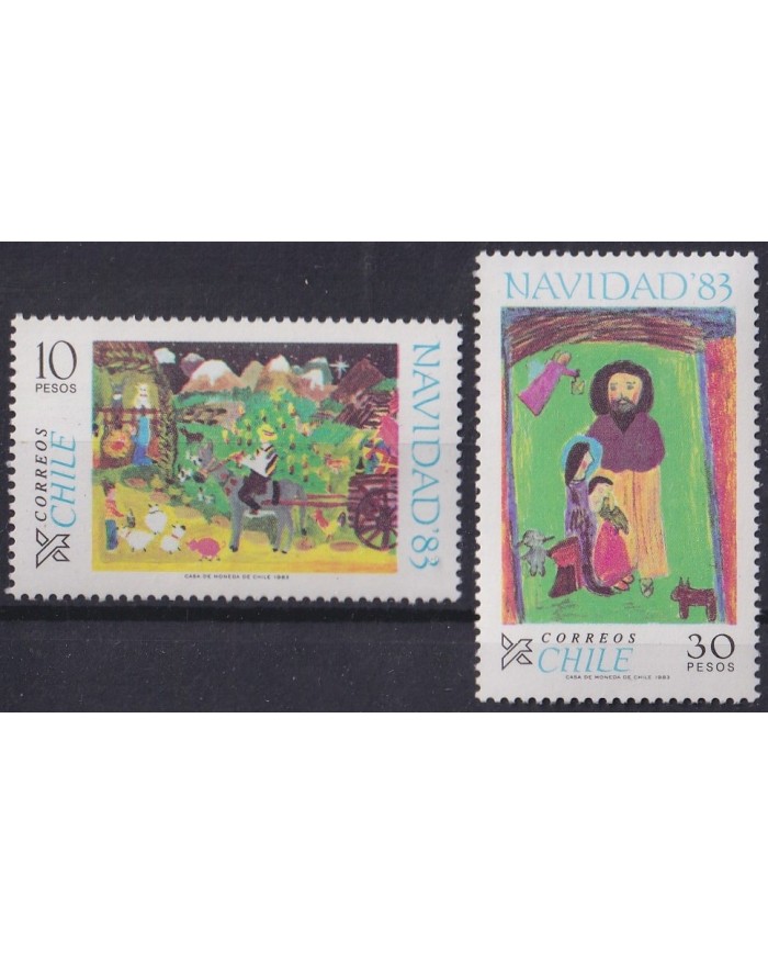 F-EX61450 CHILE MNH 1983 CHRISTMAS NAVIDAD CHILDREN DRAWING.