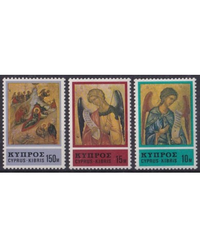 F-EX61454 CYPRUS MNH 1976 CHRISTMAS NAVIDAD ART MEDIEVAL PAINTING.