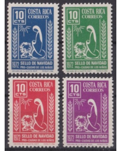 F-EX61456 COSTA RICA MNH 1972 CHRISTMAS NAVIDAD PRO CHILDREN CITY.