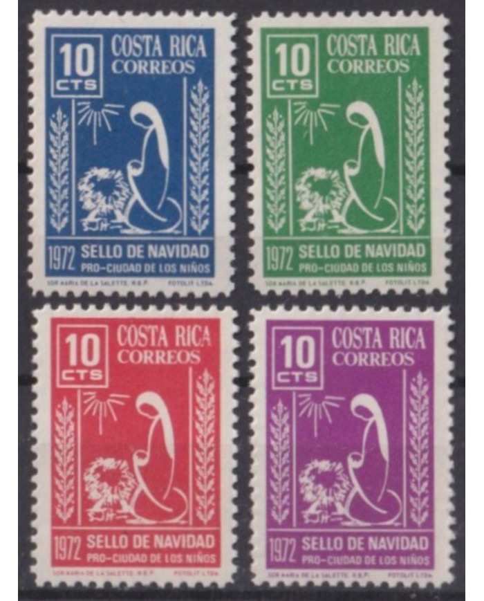 F-EX61456 COSTA RICA MNH 1972 CHRISTMAS NAVIDAD PRO CHILDREN CITY.