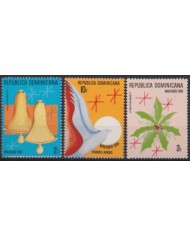 F-EX61459 DOMINICANA REP MNH 1981 CHRISTMAS NAVIDAD EASTER FLOWER PEACE PIGEON.