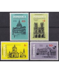 F-EX61461 DOMINICA MNH 1979 CHRISTMAS NAVIDAD GREAT CATHEDRAL & CHURCH.