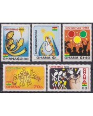 F-EX61464 GHANA MNH 1983 CHRISTMAS NAVIDAD DRAWING NOEL.