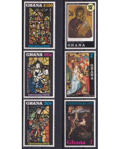 F-EX61445 GHANA MNH 1972 CHRISTMAS NAVIDAD ART PAINTING.