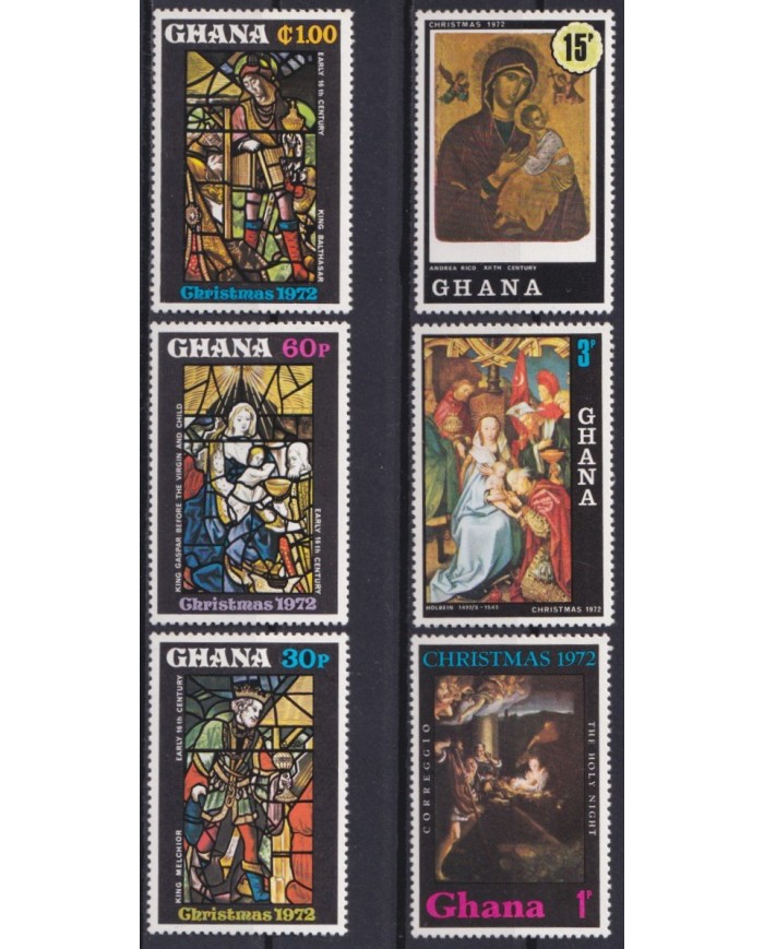 F-EX61445 GHANA MNH 1972 CHRISTMAS NAVIDAD ART PAINTING.