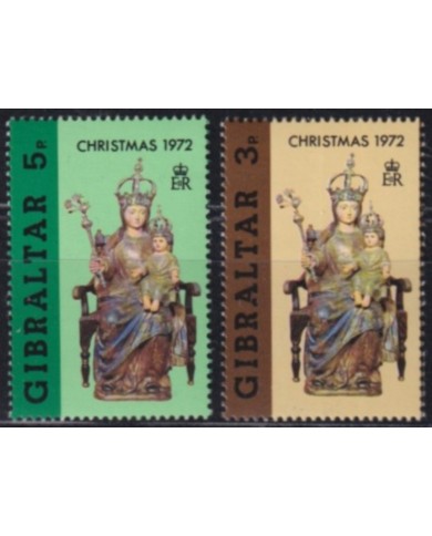 F-EX61471 GIBRALTAR MNH 1972 CHRISTMAS NAVIDAD ART SCULTURE VIRGEN.