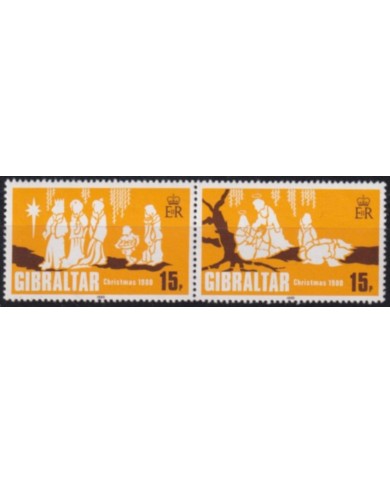 F-EX61473 GIBRALTAR MNH 1980 CHRISTMAS NAVIDAD CHILDREN DRAWING.