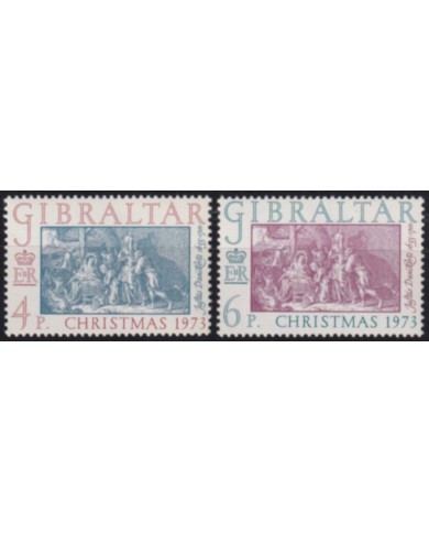 F-EX61474 GIBRALTAR MNH 1973 CHRISTMAS NAVIDAD ART PAINTING DANCKERTS.