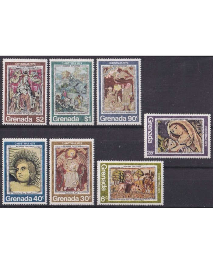 F-EX61479 GRENADA MNH 1979 CHRISTMAS NAVIDAD RELIGIOUS TAPESTRIES.