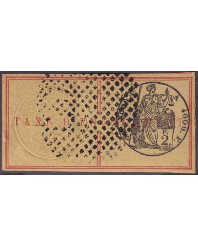F-EX61679 FRANCE REVENUE S.XIX TAXE D'ENGAGEMENT EMBOSSED.