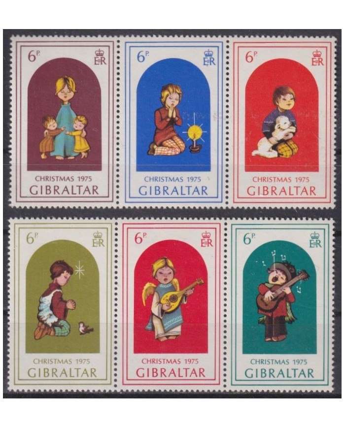 F-EX61467 GIBRALTAR MNH 1975 CHRISTMAS NAVIDAD CHILDREN.