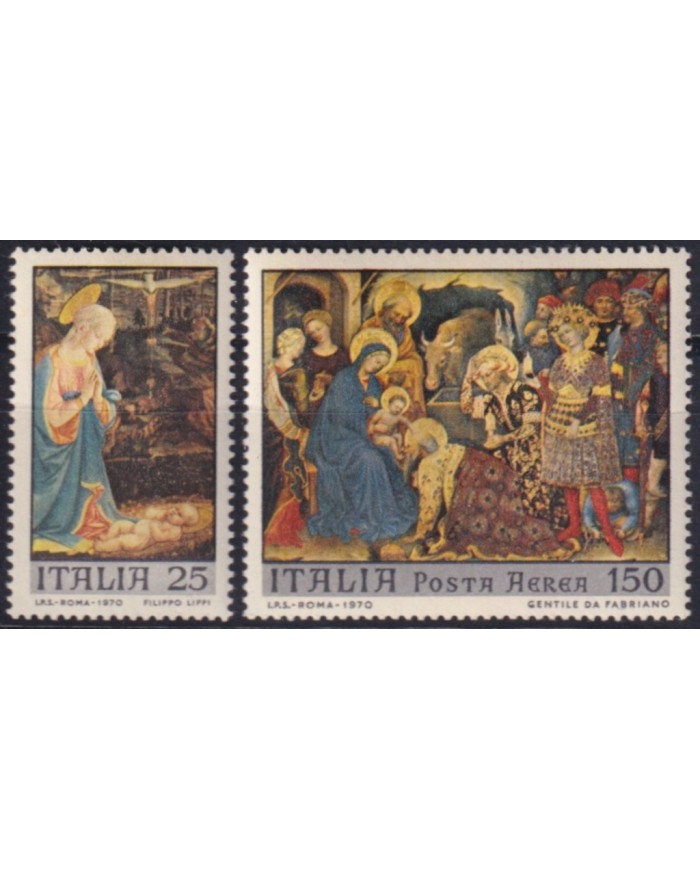 F-EX61488 ITALY MNH 1970 CHRISTMAS NAVIDAD ART PAINTING FILIPPO LIPPI GENTILE DA FABRIANO.