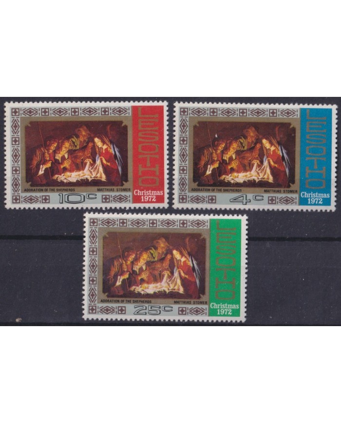 F-EX61493 LESOTH0 MNH 1972 CHRISTMAS NAVIDAD ART PAINTING MATTHIAS STOMER.