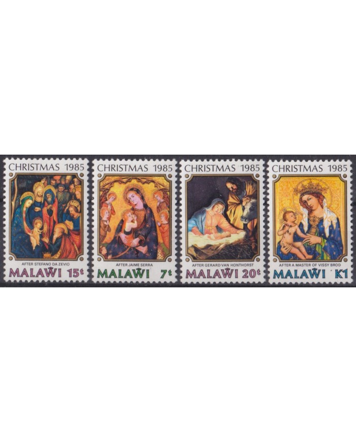 F-EX61496 MALAWI MNH 1985 CHRISTMAS NAVIDAD ART PAINTING STEFANO DA ZEVIO JAIME SERRA.