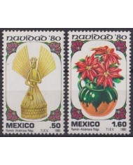 F-EX61501 MEXICO MNH 1980 CHRISTMAS NAVIDAD FLOWER FLORES.