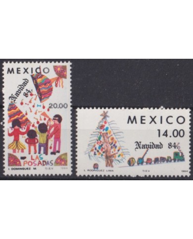 F-EX61504 MEXICO MNH 1984 CHRISTMAS NAVIDAD CHILDREN DRAWING.