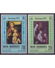 F-EX61508 NEW HEBRIDES (FRANCE) MNH 1972 CHRISTMAS NAVIDAD ART PAINTING SPRANGER PROVOOST.