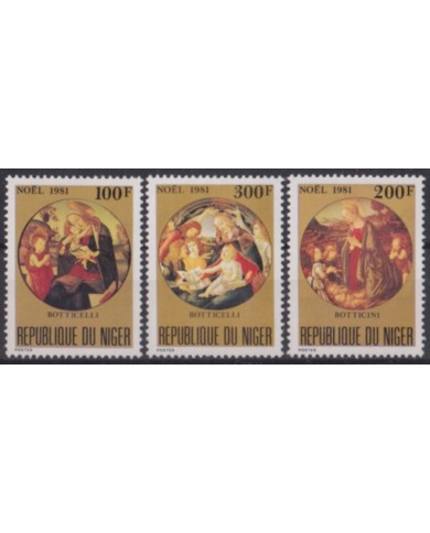 F-EX61514 NIGER MNH 1981 CHRISTMAS NAVIDAD ART PAINTING BOTTICELLI.