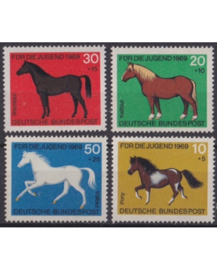 F-EX61048 ALEMANIA RDA MNH 1969 BIENESTAR CABALLO JOVEN.