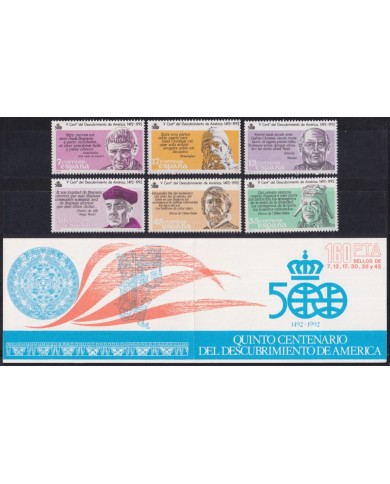 F-EX59860 ESPAÑA SPAIN MNH 1986 BOOKLED DISCOVERY CHILAM BALAM PEDRO AILLY.