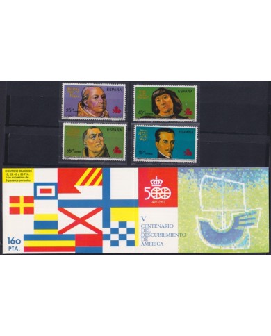 F-EX59861 ESPAÑA SPAIN MNH 1991 BOOKLED DISCOVERY ALEJANDRO VI POPE INCA.
