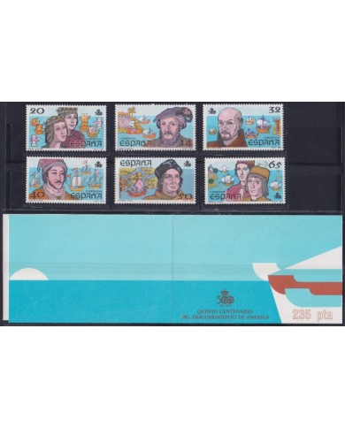 F-EX59862 SPAIN ESPAÑA MNH 1987 SET BOOKLED COLON COLUMBUS DISCOVERY OF AMERICA.
