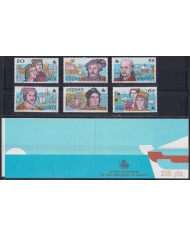 F-EX59862 SPAIN ESPAÑA MNH 1987 SET BOOKLED COLON COLUMBUS DISCOVERY OF AMERICA.