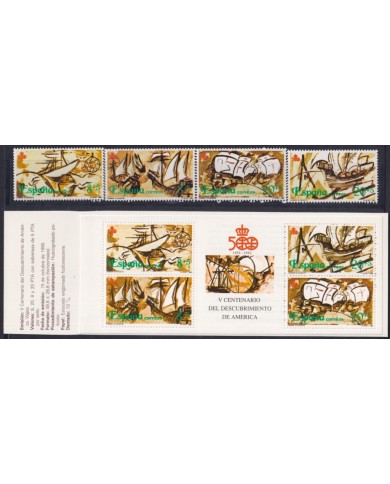 F-EX59863 ESPAÑA SPAIN MNH 1987 DISCOVERY COLON COLUMBUS SHIP BARCOS BOOKLED.