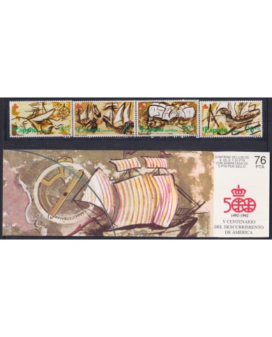 F-EX59863 ESPAÑA SPAIN MNH 1987 DISCOVERY COLON COLUMBUS SHIP BARCOS BOOKLED.