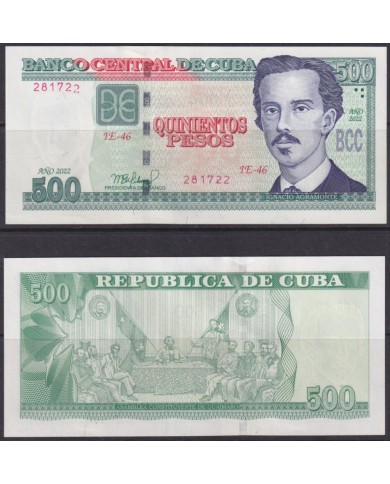 2022-BK-3 CUBA UNC 2022 500$ IGNACIO AGRAMONTE LOYNAZ.