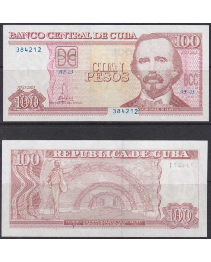 2023-BK-15 CUBA UNC 2023 100$ CARLOS MANUEL DE CESPEDES.