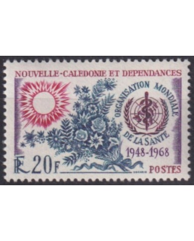 F-EX61725 NEW CALEDONIE MNH 1968 OMS HEALTH WORLD FLOWER FLORES.