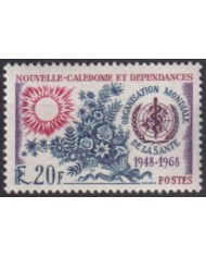 F-EX61725 NEW CALEDONIE MNH 1968 OMS HEALTH WORLD FLOWER FLORES.