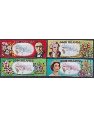 F-EX61709 COOK IS MNH 1969 FLOWER FLORES CAPTAIN COOK MAPS QUEEN.
