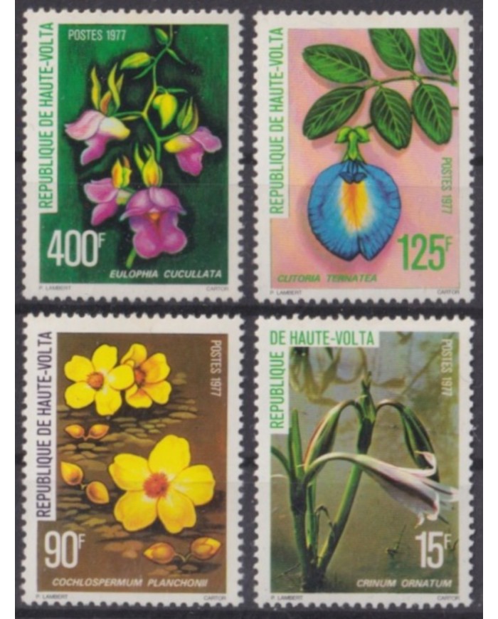 F-EX61765 UPPER VOLTA BURKINA FASO MNH 1977 FLOWER FLORES.