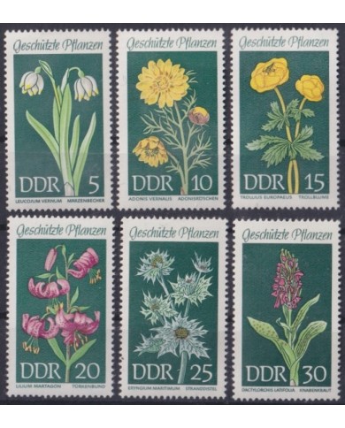 F-EX61673 GERMANY DDR MNH 1969 PROTECTED FLOWER FLORES.