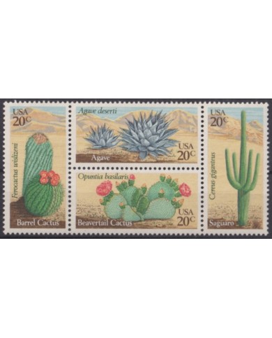 F-EX61767 USA US MNH 1981 DESERT CACTUS FLOWER FLORES.
