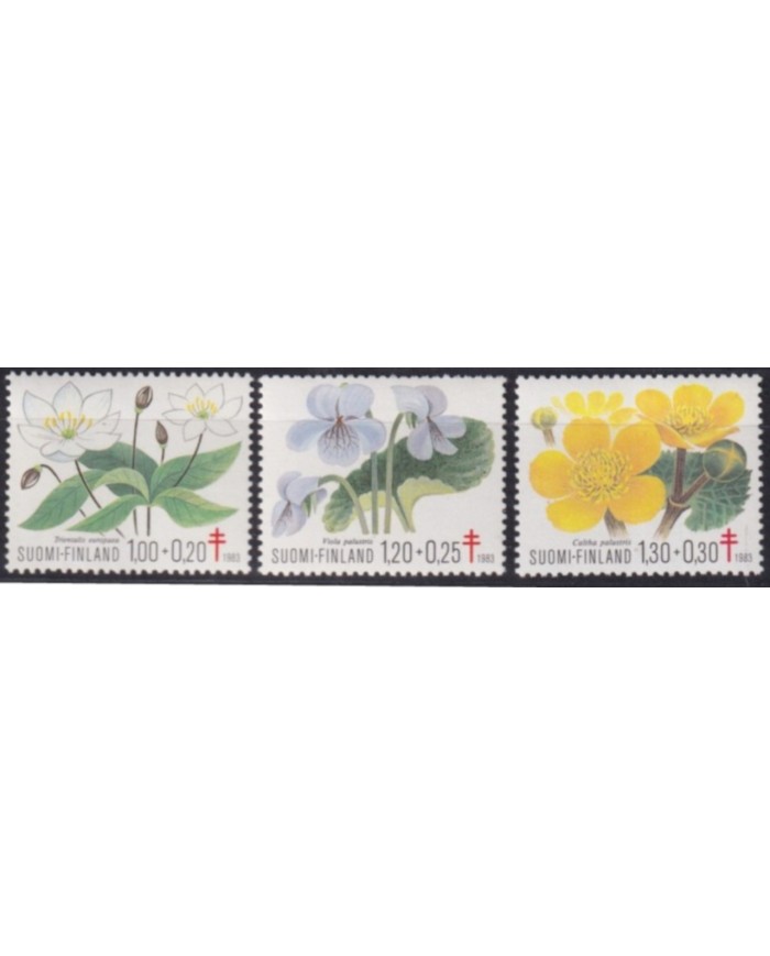 F-EX61735 FINLAND SUOMI MNH 1983 SEMI POSTAL GARDEN FLOWER FLORES.