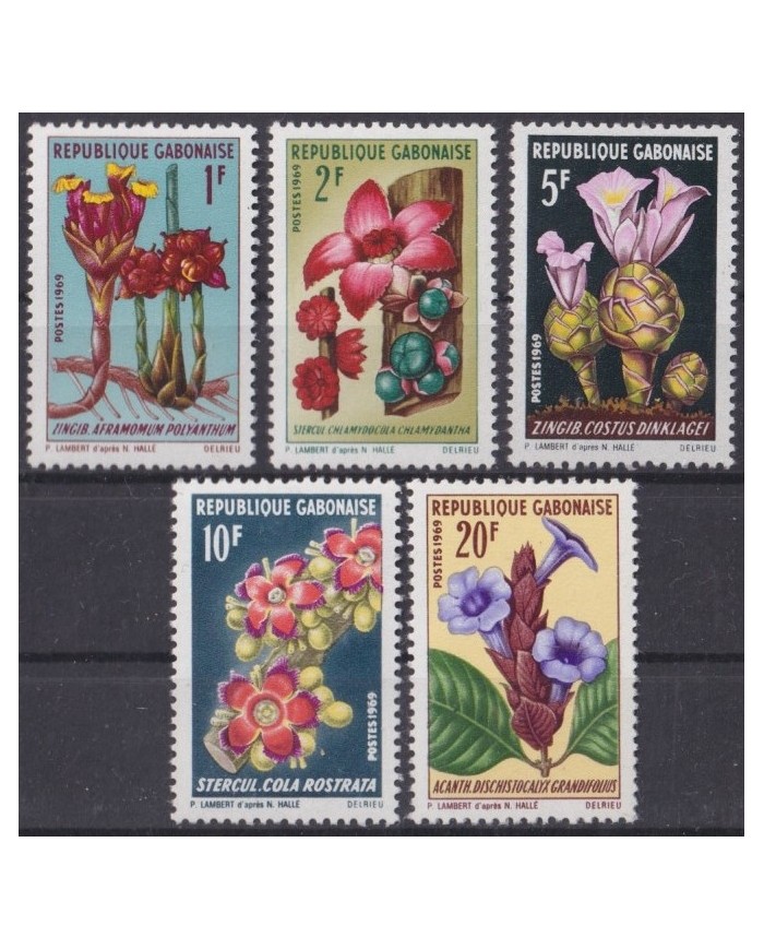 F-EX61706 GABON MNH 1969 FLOWER FLORES.