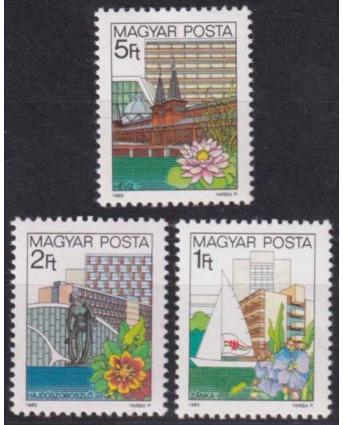 F-EX61736 HUNGARY MNH 1983 RESORT & SPA FLOWER FLORES.