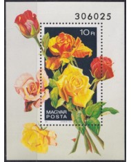 F-EX61761 HUNGARY MNH 1983 SHEET FLOWER FLORES.