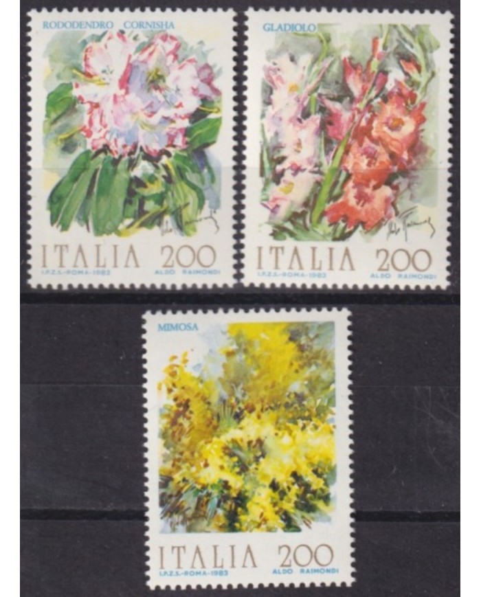 F-EX61738 ITALY MNH 1983 ROSE FLOWER FLORES.