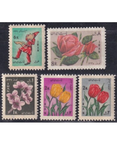 F-EX61715 IRAN MNH 1968 NEW YEAR FEAST ROSE FLOWER FLORES.