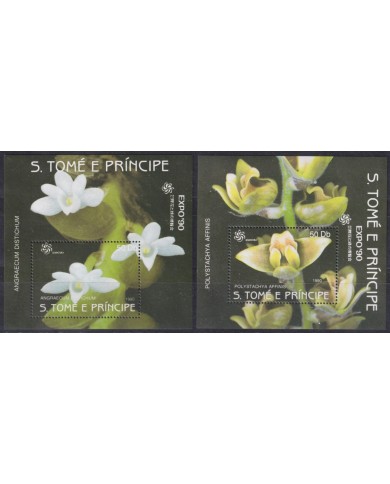 F-EX61759 SAO TOME I PRINCIPE MNH 1990 LILIES FLOWER FLORES.
