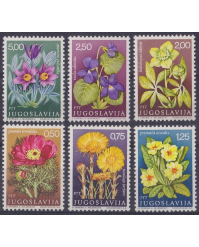 F-EX61772 YUGOSLAVIA MNH 1969 PTT MEDICINAL PLANT FLOWER FLORES.