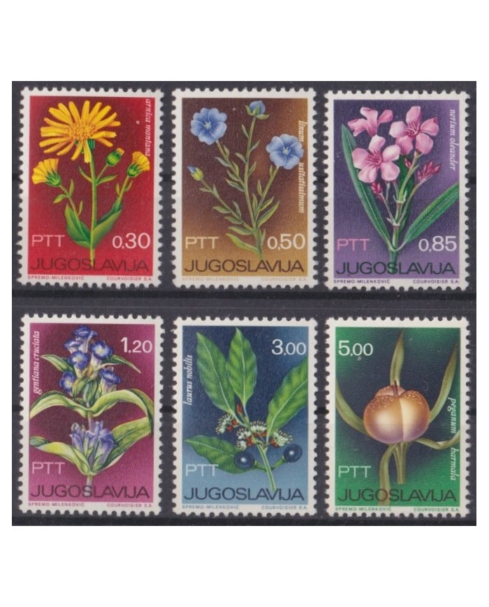 F-EX61744 YUGOSLAVIA MNH 1967 PTT MEDICINAL PLANT FLOWER FLORES.